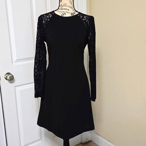 Long Sleeve Lace Black Dress by Tommy Hilfiger